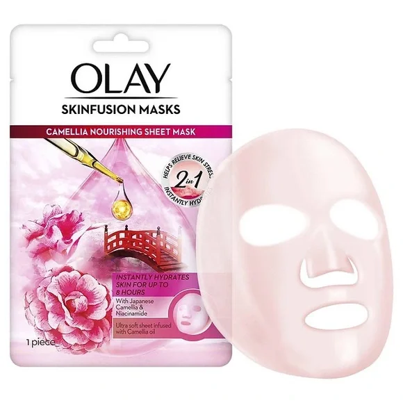 OLAY Skinfusion Masks - Camellia Nourishing Sheet Mask - 10 pack - Picture 3 of 4
